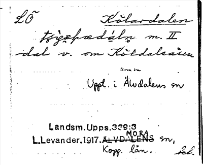 Bild på arkivkortet för arkivposten Kölardalen