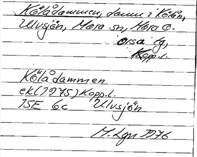 Bild på arkivkortet för arkivposten Kölådammen