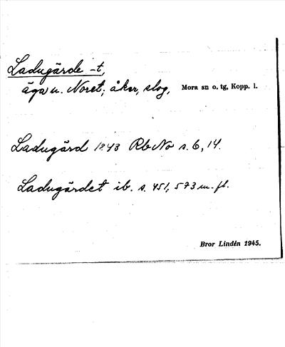 Bild på arkivkortet för arkivposten Ladugärde, Ladugärdet