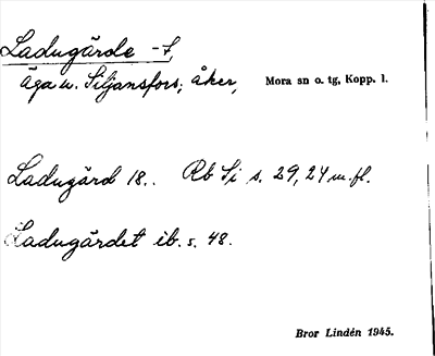Bild på arkivkortet för arkivposten Ladugärde, Ladugärdet