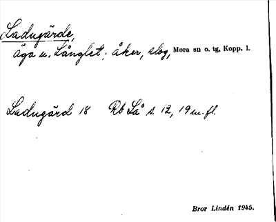 Bild på arkivkortet för arkivposten Ladugärde