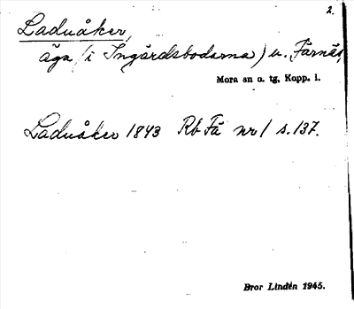 Bild på arkivkortet för arkivposten Laduåker