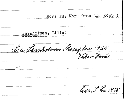 Bild på arkivkortet för arkivposten Larsholmen, Lilla