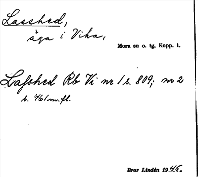 Bild på arkivkortet för arkivposten Lasshed