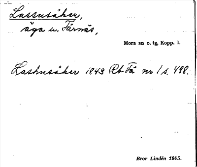 Bild på arkivkortet för arkivposten Lassusåker