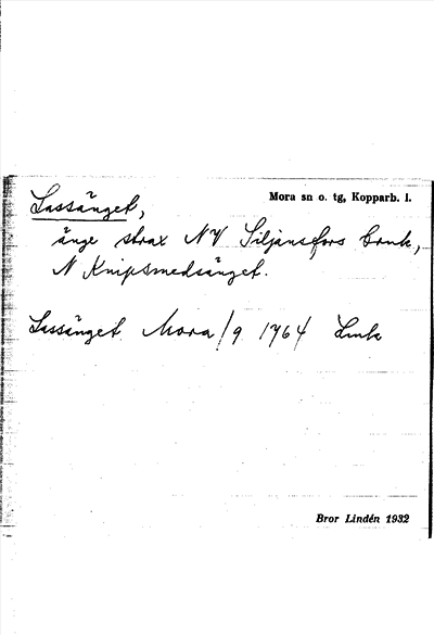 Bild på arkivkortet för arkivposten Lassänget
