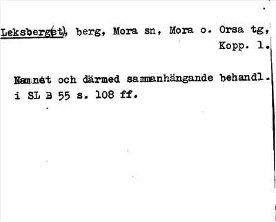 Bild på arkivkortet för arkivposten Leksberg(et)