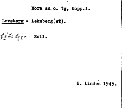 Bild på arkivkortet för arkivposten Levsberg