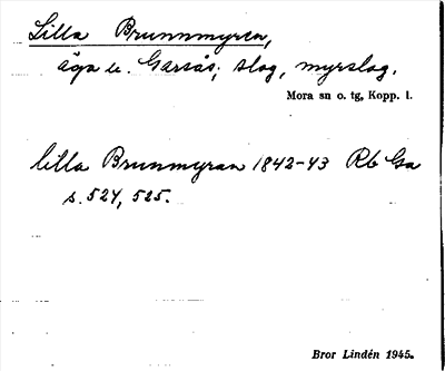 Bild på arkivkortet för arkivposten Lilla Brunnmyren