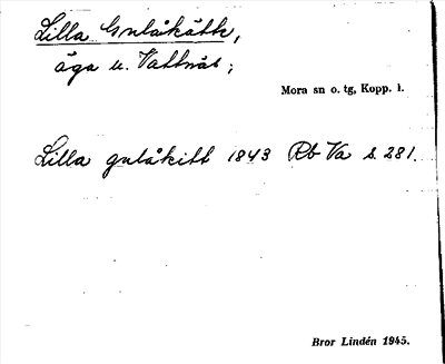 Bild på arkivkortet för arkivposten Lilla Gulåkätte