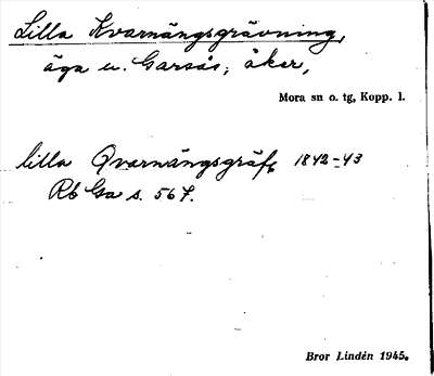 Bild på arkivkortet för arkivposten Lilla Kvarnängsgrävning