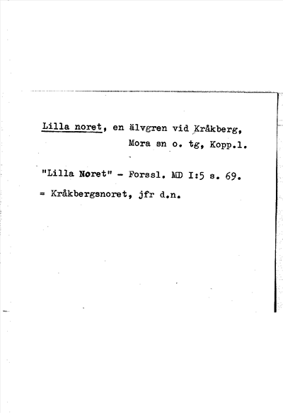 Bild på arkivkortet för arkivposten Lilla Noret