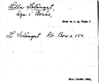 Bild på arkivkortet för arkivposten Lilla Solänget
