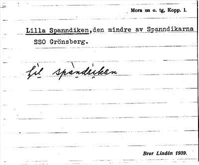 Bild på arkivkortet för arkivposten Lilla Spanndiken