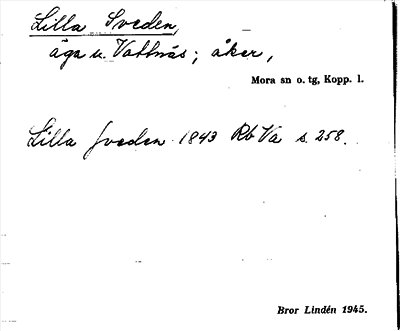 Bild på arkivkortet för arkivposten Lilla Sveden