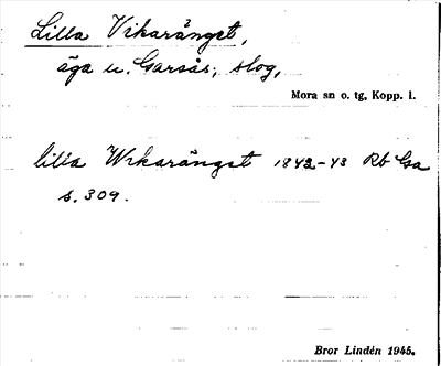 Bild på arkivkortet för arkivposten Lilla Vikaränget