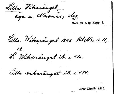 Bild på arkivkortet för arkivposten Lilla Vikaränget