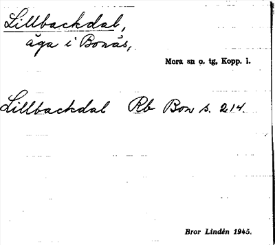 Bild på arkivkortet för arkivposten Lillbackdal