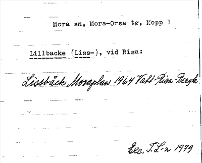 Bild på arkivkortet för arkivposten Lillbacke (Liss-)