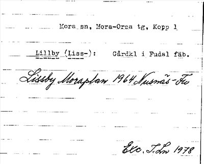 Bild på arkivkortet för arkivposten Lillby (Liss-)