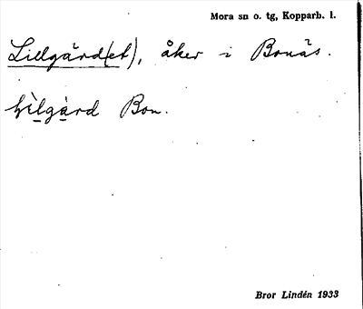 Bild på arkivkortet för arkivposten Lillgärd(et)