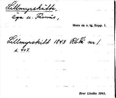 Bild på arkivkortet för arkivposten Lillmyrskätte