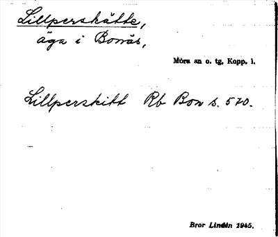 Bild på arkivkortet för arkivposten Lillperskätte