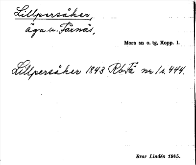 Bild på arkivkortet för arkivposten Lillpersåker
