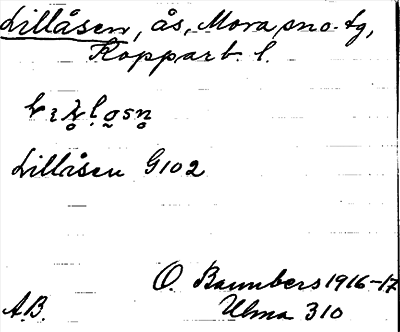 Bild på arkivkortet för arkivposten Lillåsen