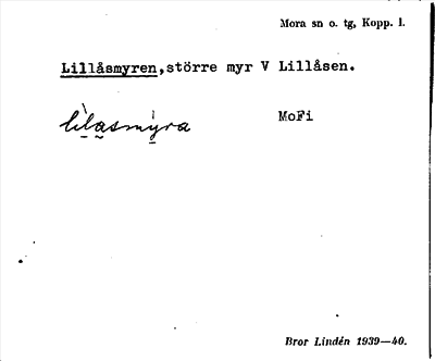 Bild på arkivkortet för arkivposten Lillåsmyren
