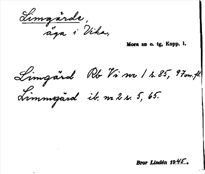 Bild på arkivkortet för arkivposten Limgärde