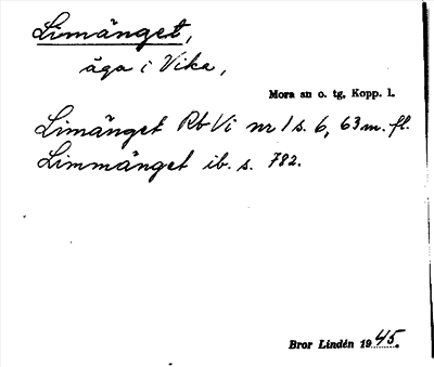 Bild på arkivkortet för arkivposten Limänget