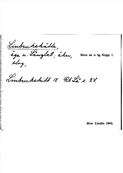 Bild på arkivkortet för arkivposten Linbrukskätte
