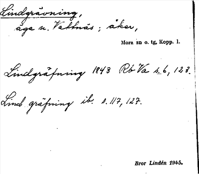 Bild på arkivkortet för arkivposten Lindgrävning