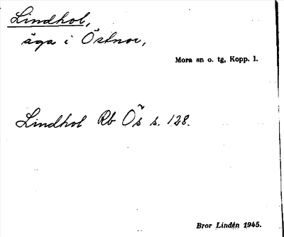 Bild på arkivkortet för arkivposten Lindhol