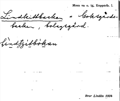 Bild på arkivkortet för arkivposten Lindkittbacken