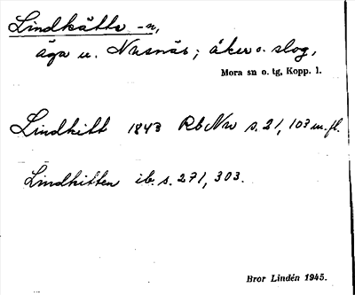 Bild på arkivkortet för arkivposten Lindkätte, Lindkätten
