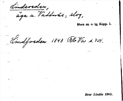 Bild på arkivkortet för arkivposten Lindsveden