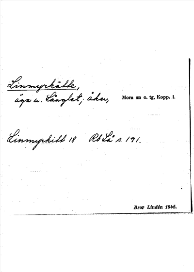 Bild på arkivkortet för arkivposten Linmyrkätte