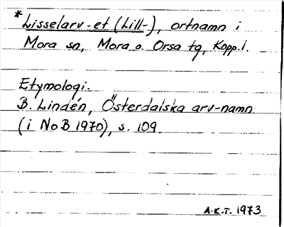 Bild på arkivkortet för arkivposten *Liselarv-et (Lill-)