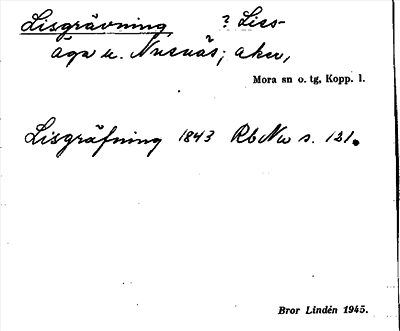 Bild på arkivkortet för arkivposten Lisgrävning