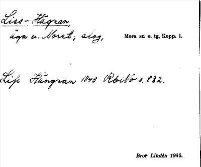 Bild på arkivkortet för arkivposten Liss-Hägnan