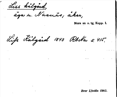 Bild på arkivkortet för arkivposten Liss kålgård