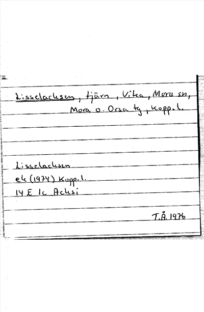 Bild på arkivkortet för arkivposten Lisselacksen