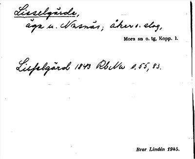 Bild på arkivkortet för arkivposten Lisselgärde