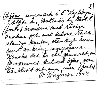 Bild på arkivkortet för arkivposten Bjöse