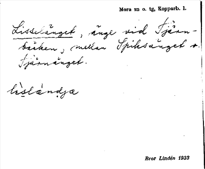 Bild på arkivkortet för arkivposten Lisselänget