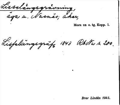Bild på arkivkortet för arkivposten Lisselängsgrävning