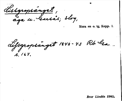 Bild på arkivkortet för arkivposten Lissgropsänget