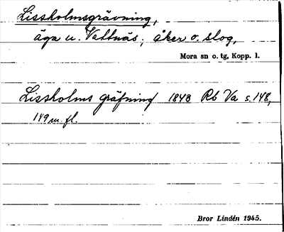 Bild på arkivkortet för arkivposten Lissholmsgrävning